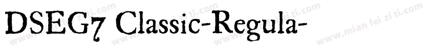 DSEG7 Classic-Regula字体转换